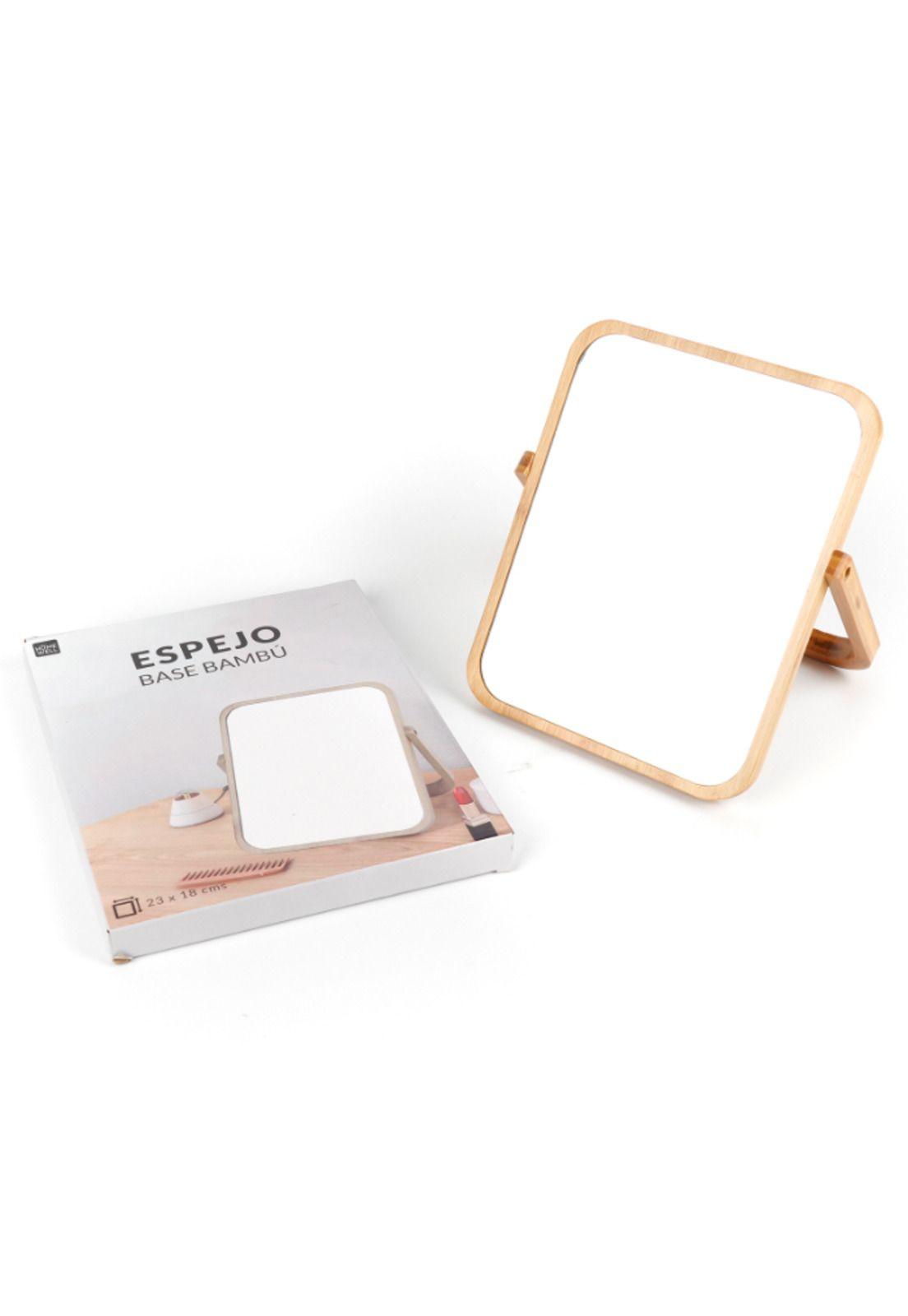 Espejo rectangular marco bambú 23*18cm-2