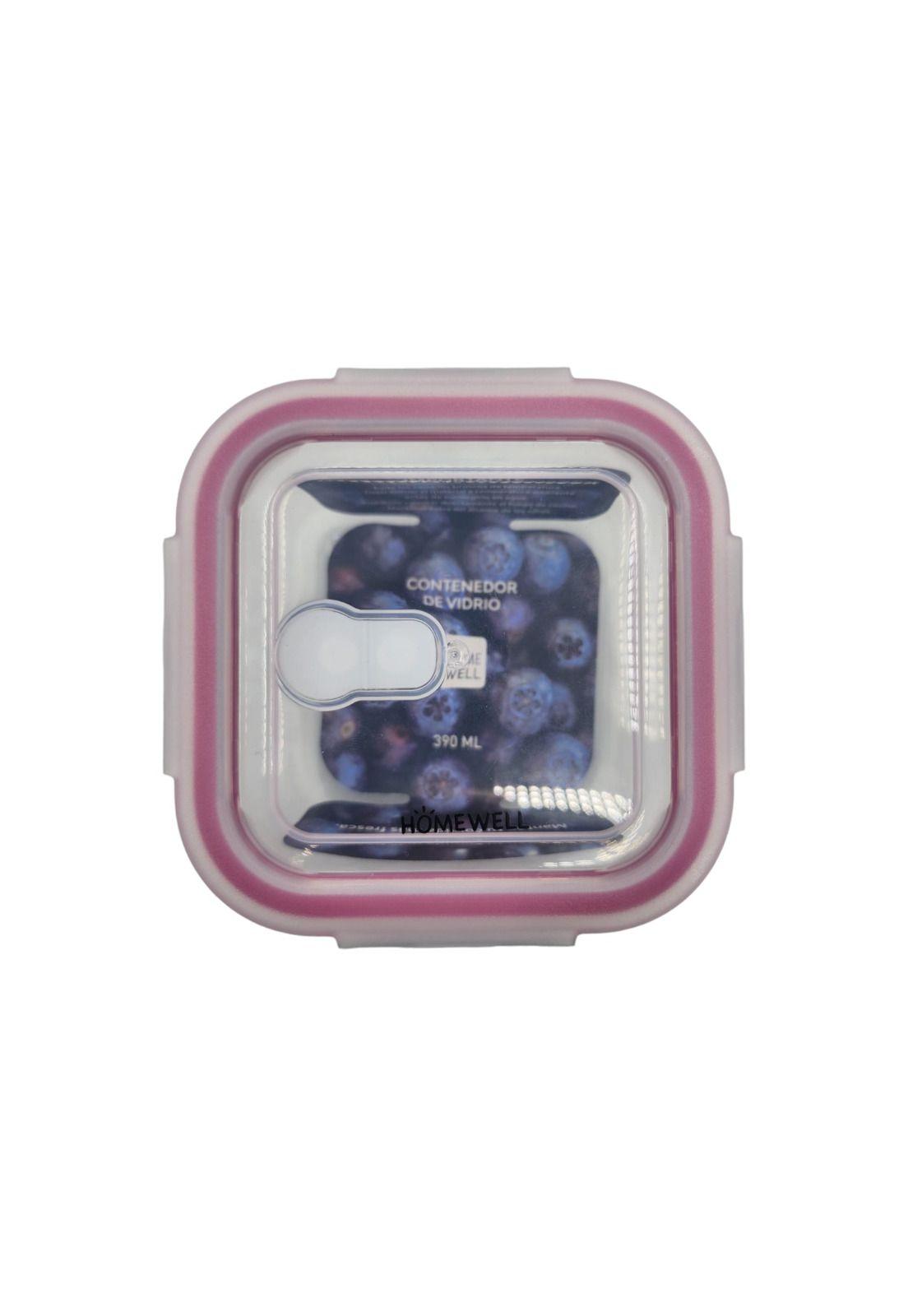 Contenedor Hermetico Vidrio Cuadrado 390ml-4