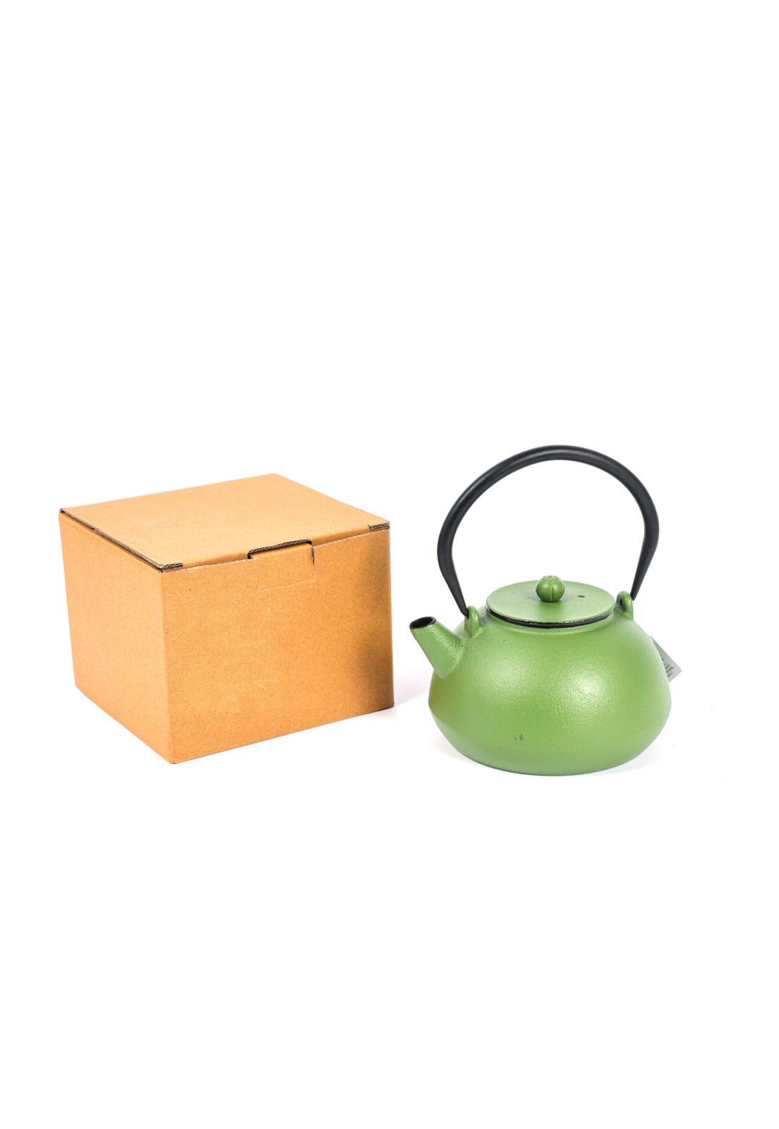 Tetera Metal Verde Diseño Liso 800ml-3