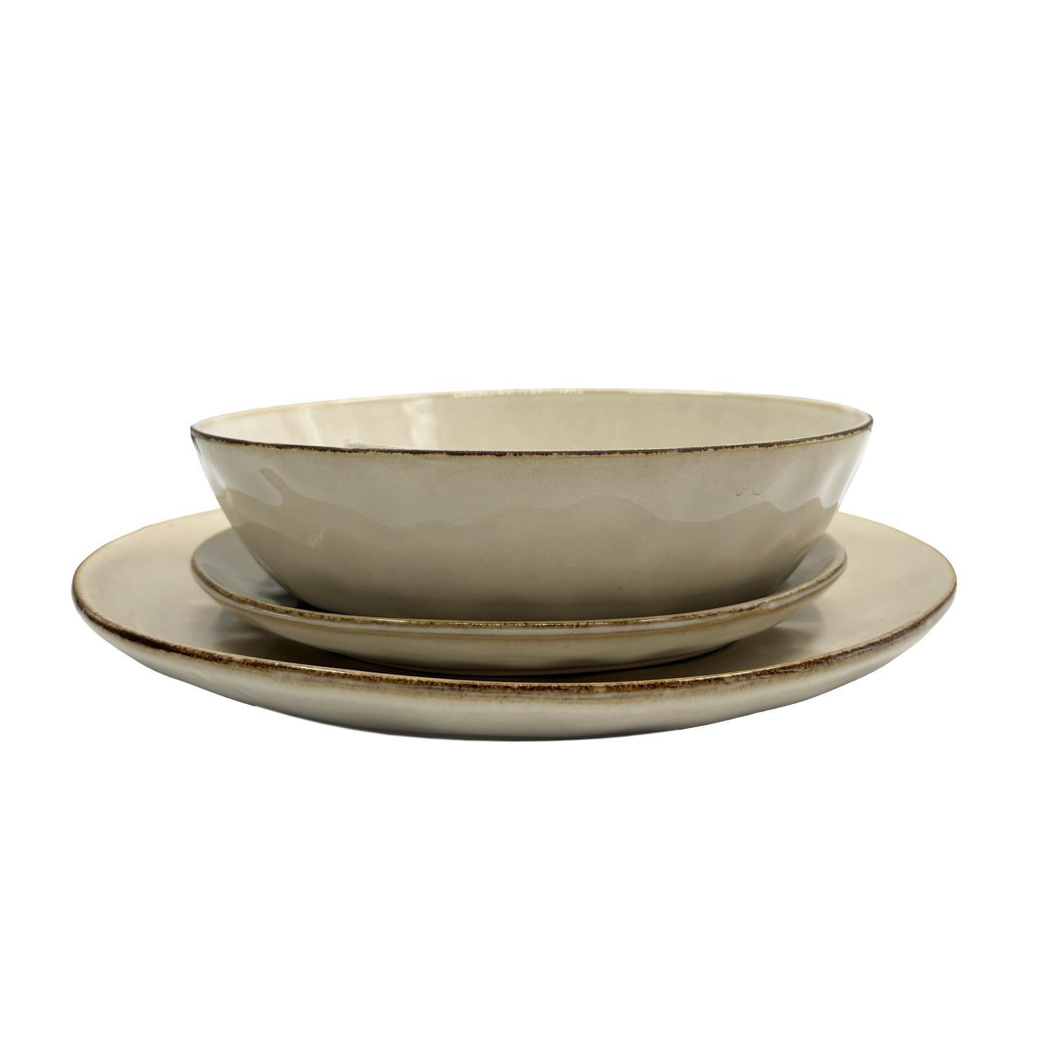 Vajilla Loza Sand Beige Set *1-2