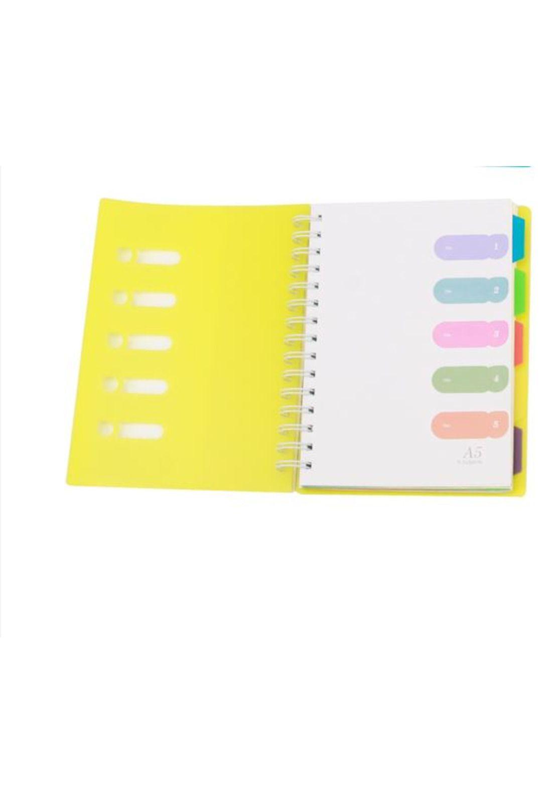 Libreta Naranja 120 Hojas con 5 Separaciones 15x21cm-1