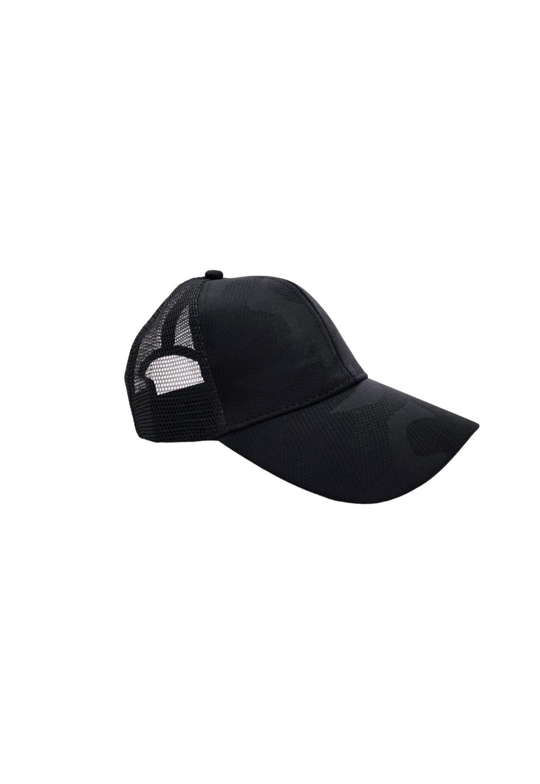 Gorra Jockey Negro Malla 18cm-1