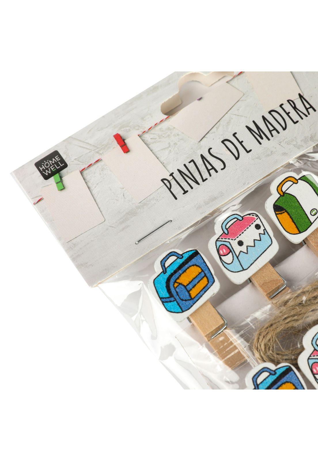 Pinzas Madera Diseño Maleta-3