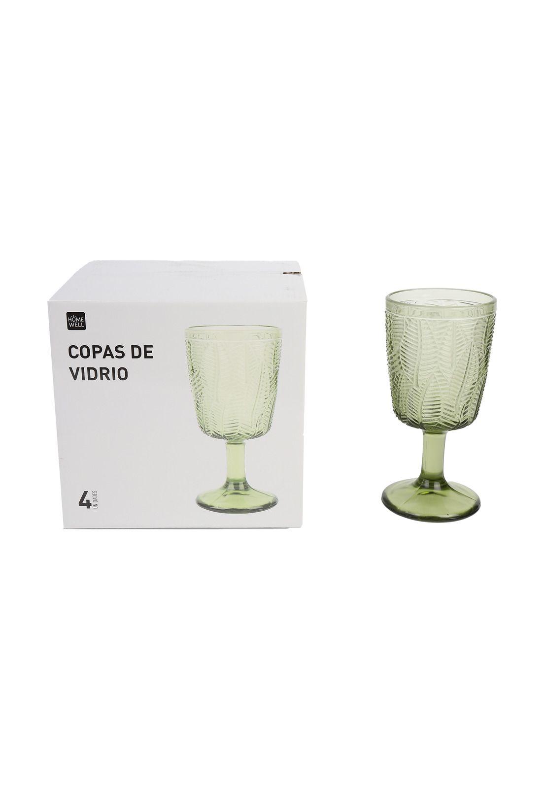Set 4 Copas Vidrio Verde 330ml-0