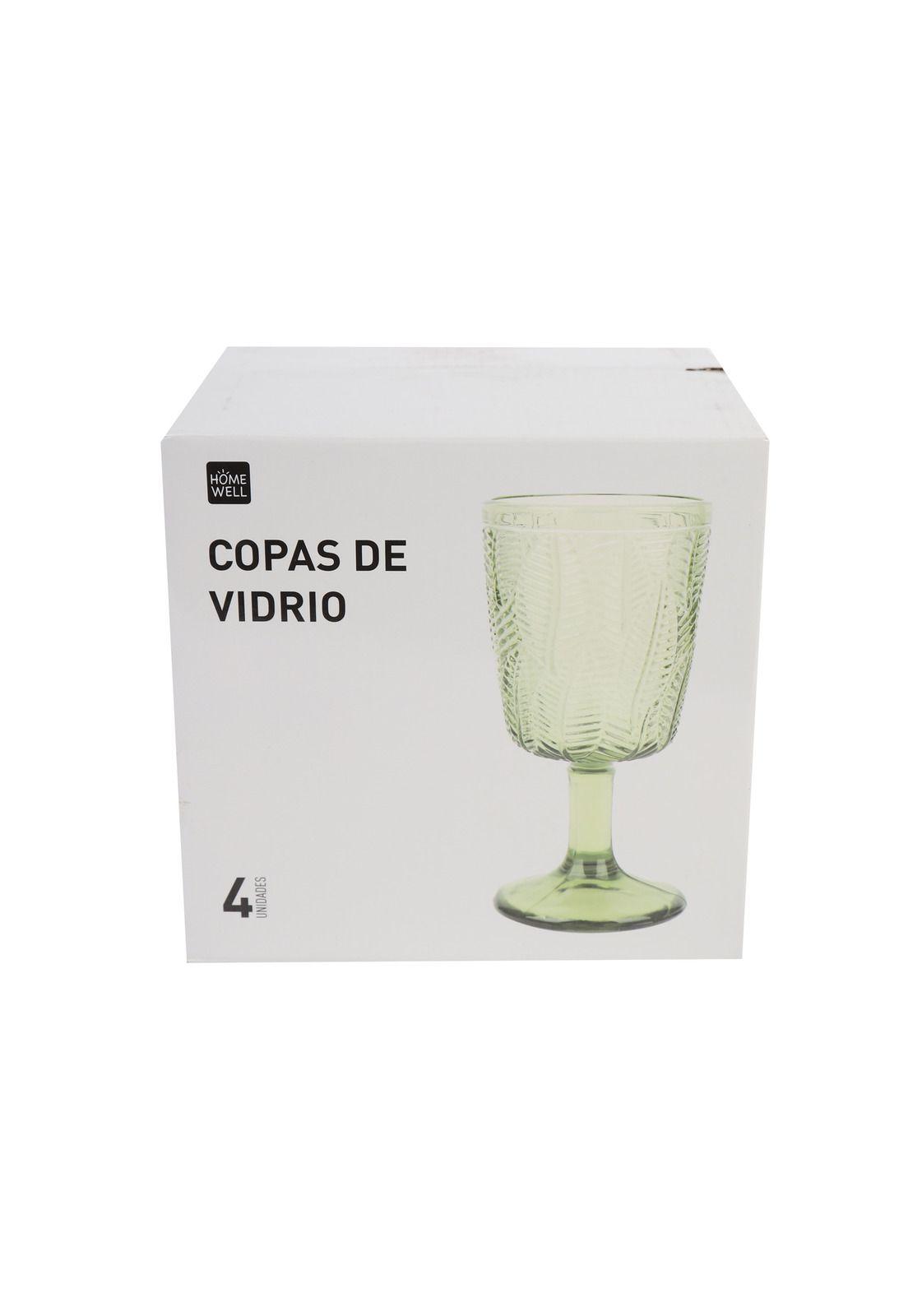 Set 4 Copas Vidrio Verde 330ml-2
