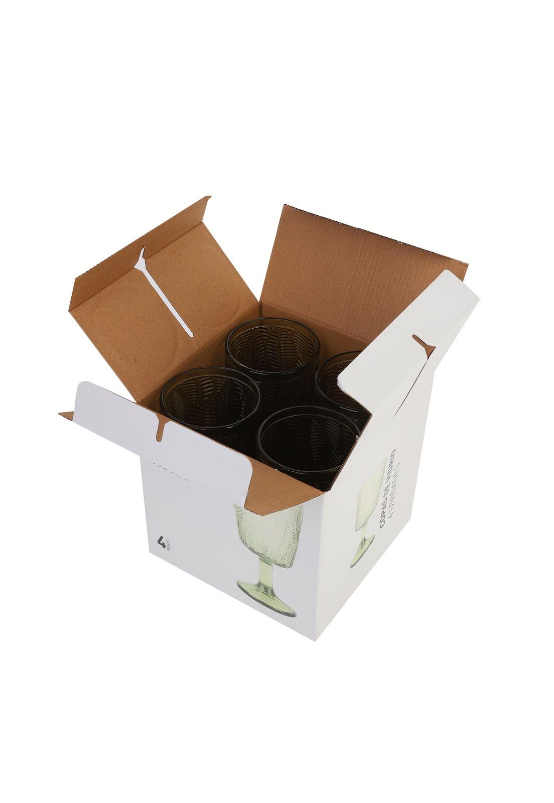 Set 4 Copas Vidrio Verde 330ml-4