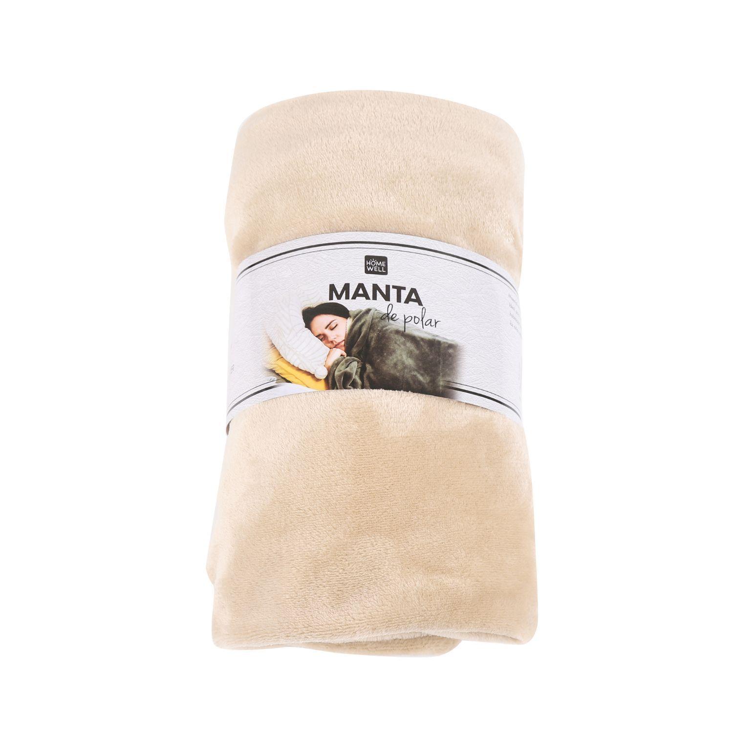 Manta de Polar Beige 125x150cm-0