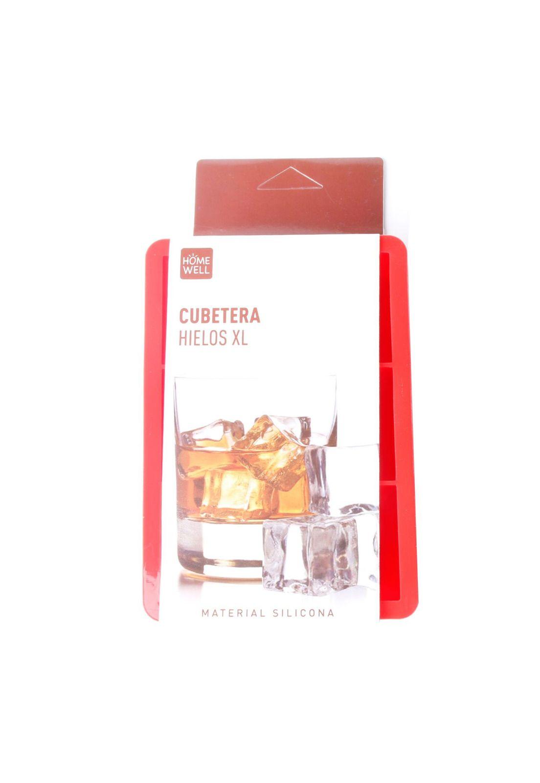 Cubeta de Hielo de Silicona Rojo XL 16x5x11cm-2
