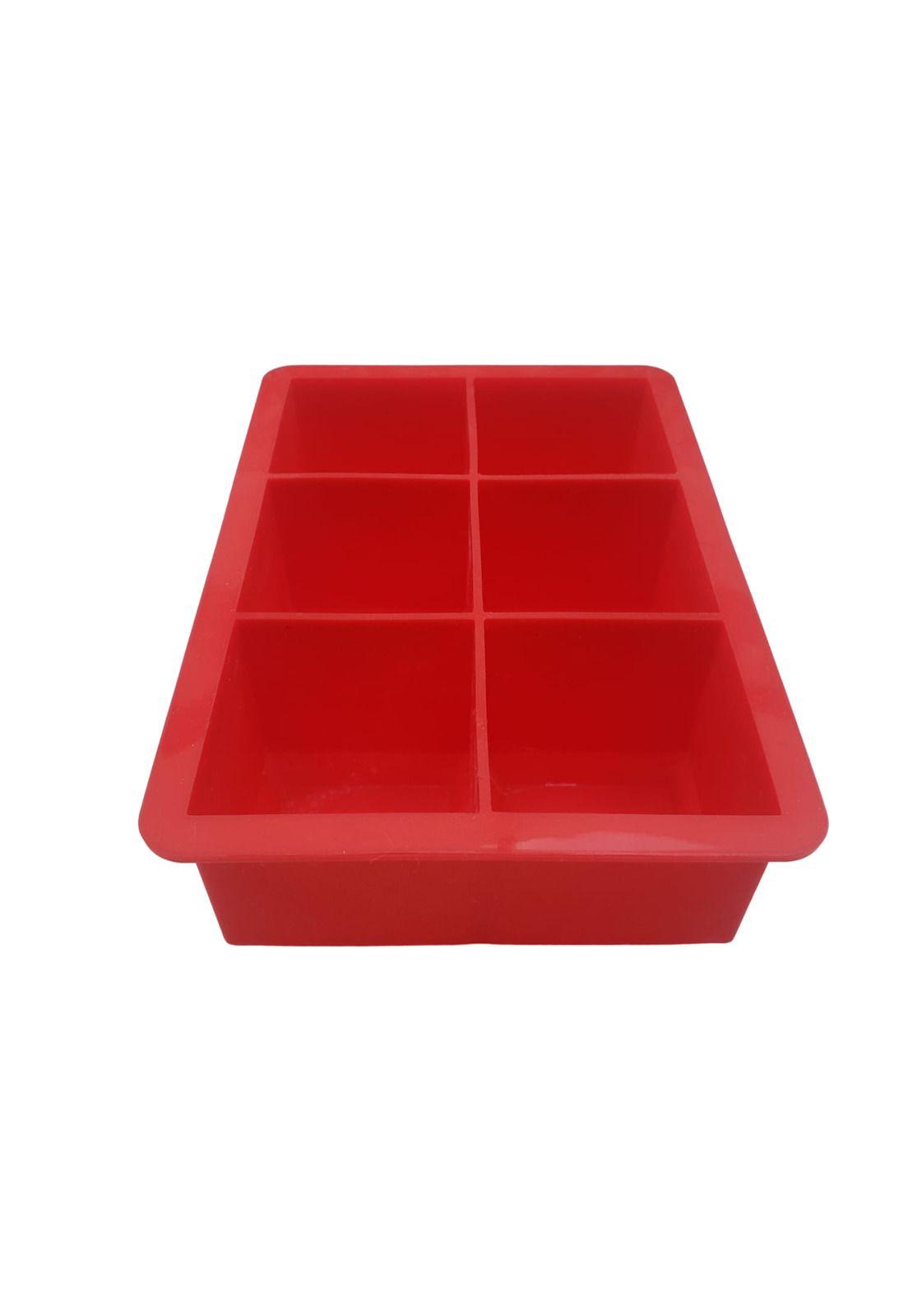 Cubeta de Hielo de Silicona Rojo XL 16x5x11cm-3