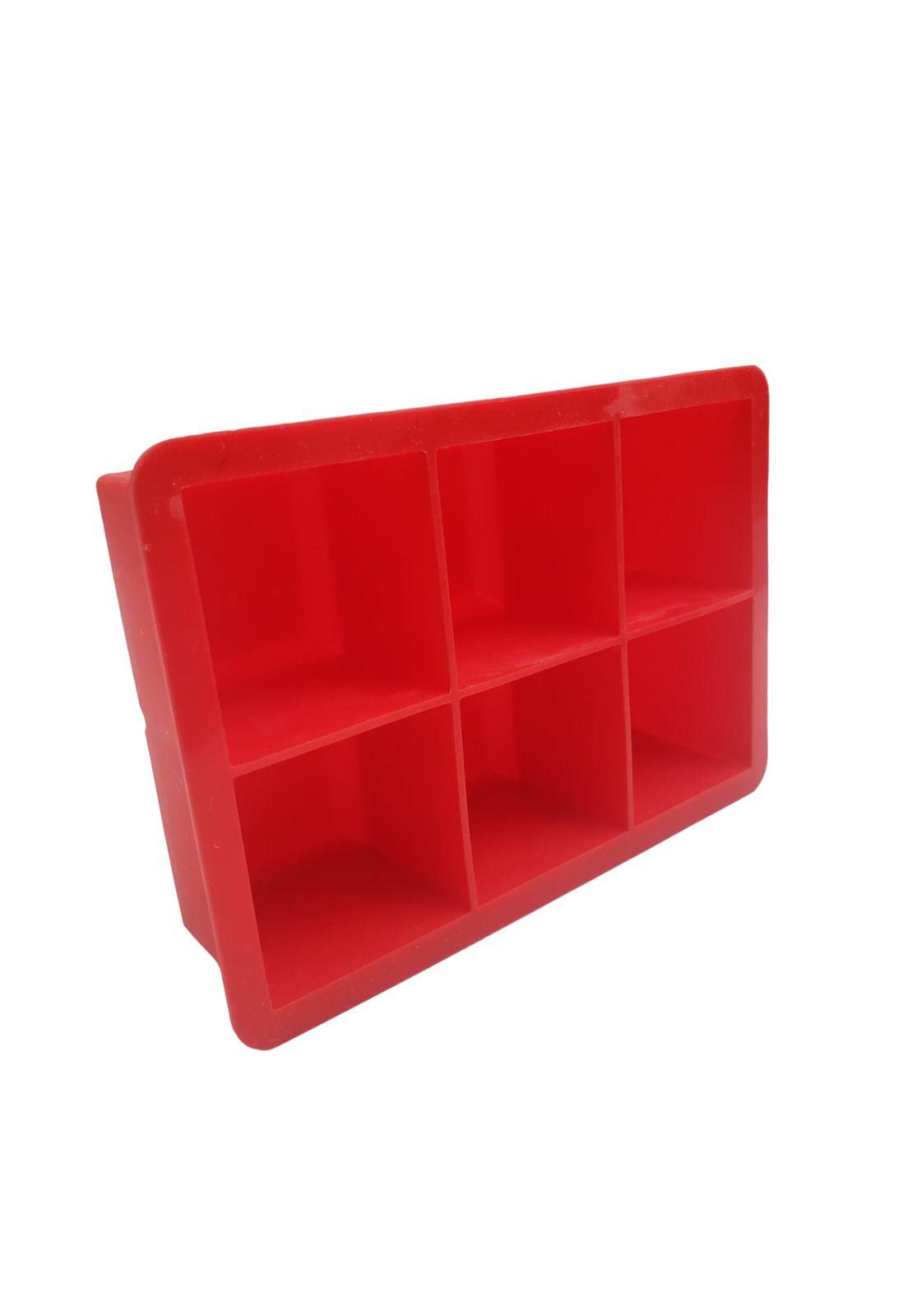 Cubeta de Hielo de Silicona Rojo XL 16x5x11cm-4
