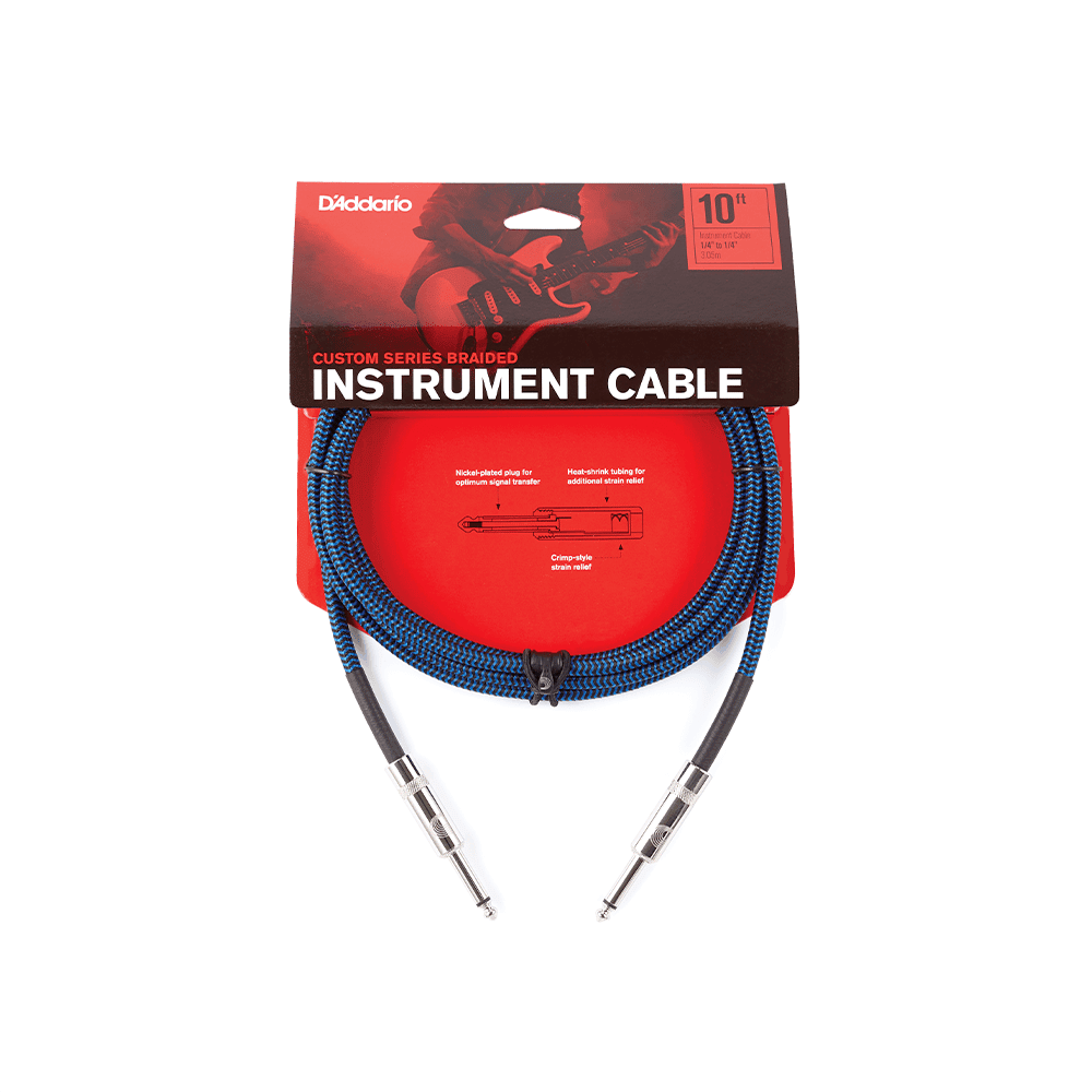 Cable Instrumento Trenzado Azul 4.5 Mts PW-BG-15BU - Daddario-0