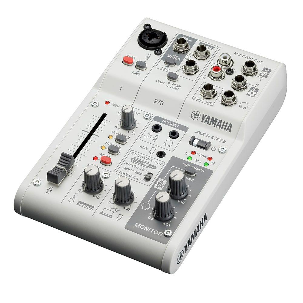 Mezclador para transmisión en vivo 3 canales AG03MK2 White - Yamaha-0
