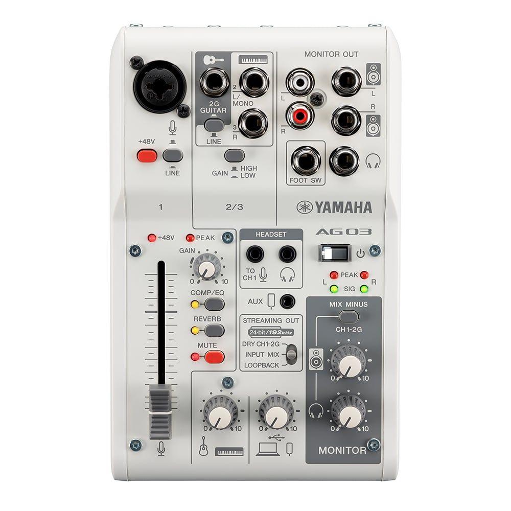 Mezclador para transmisión en vivo 3 canales AG03MK2 White - Yamaha-1