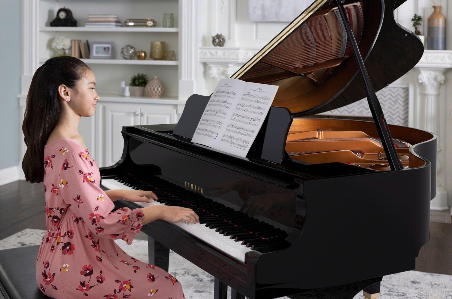 Piano Acustico De Cola Con Sillin GB1K Polished Ebony - Yamaha-4