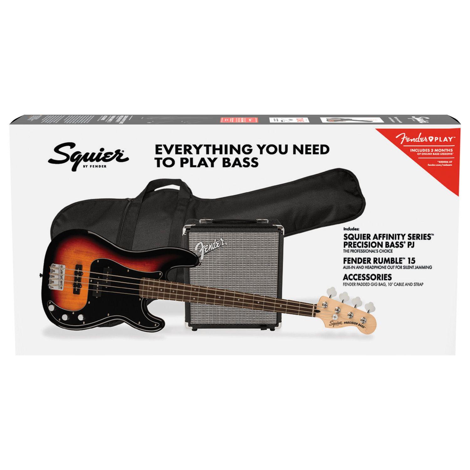 Pack Bajo Eléctrico Precision Bass Affinity 3-Color Sunburst - Squier-3