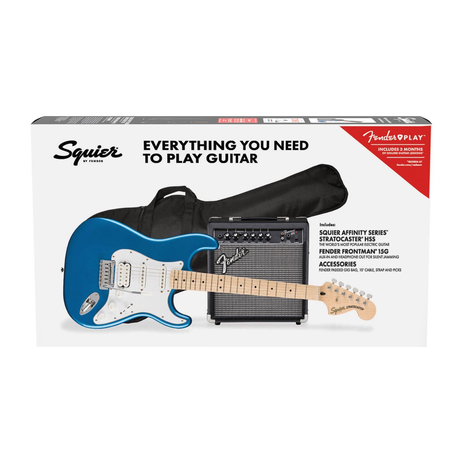 Pack Guitarra Eléctrica Stratocaster Affinity HSS Lake Placid Blue - Squier-3