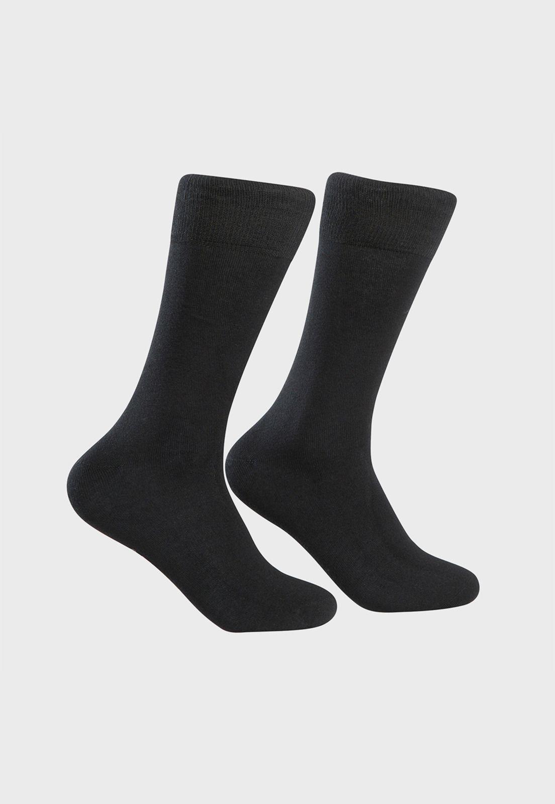 2 Pares Lisos Negros-0