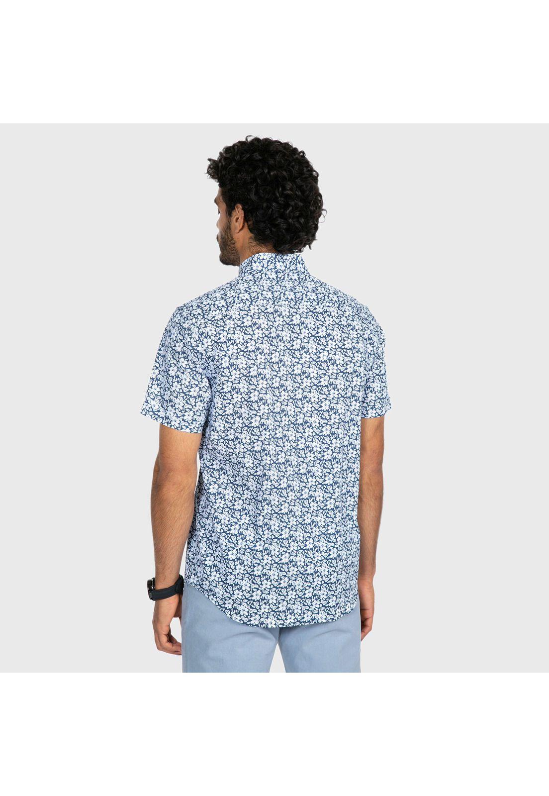 Camisa Sport Floreada Azul Arrow-1