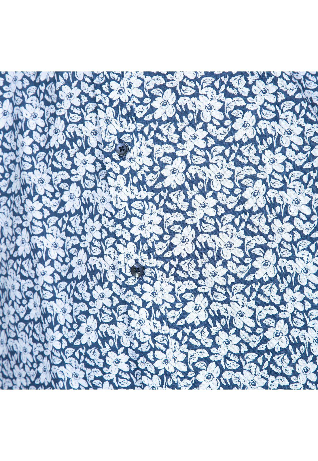 Camisa Sport Floreada Azul Arrow-3