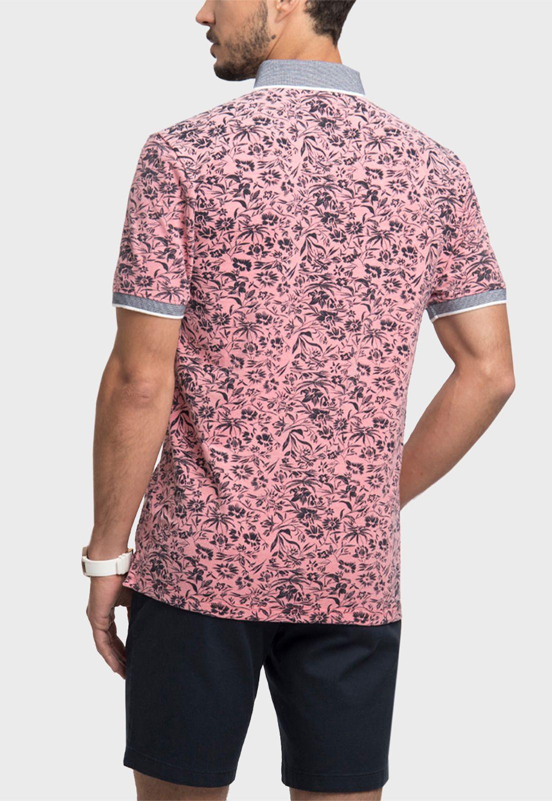 Polera Piqué Flower Print Manga Corta-1