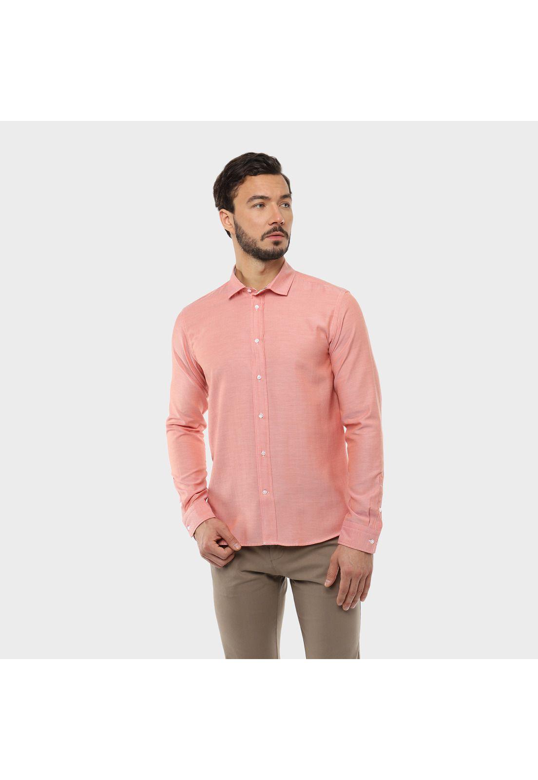 Camisa Casual Oxford Naranjo-0
