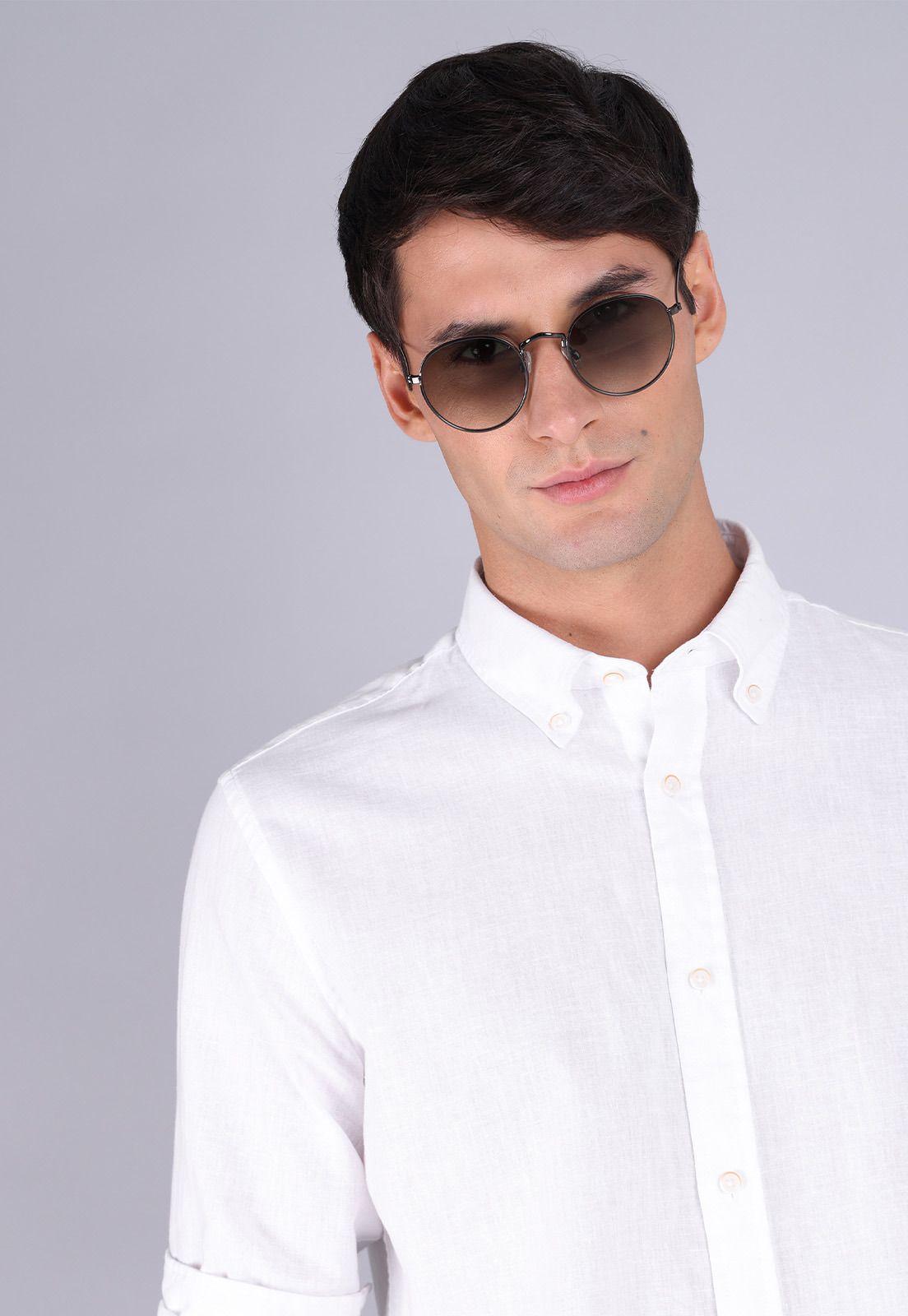 Camisa Lino Manga Larga Arrow CM3057SBL-2