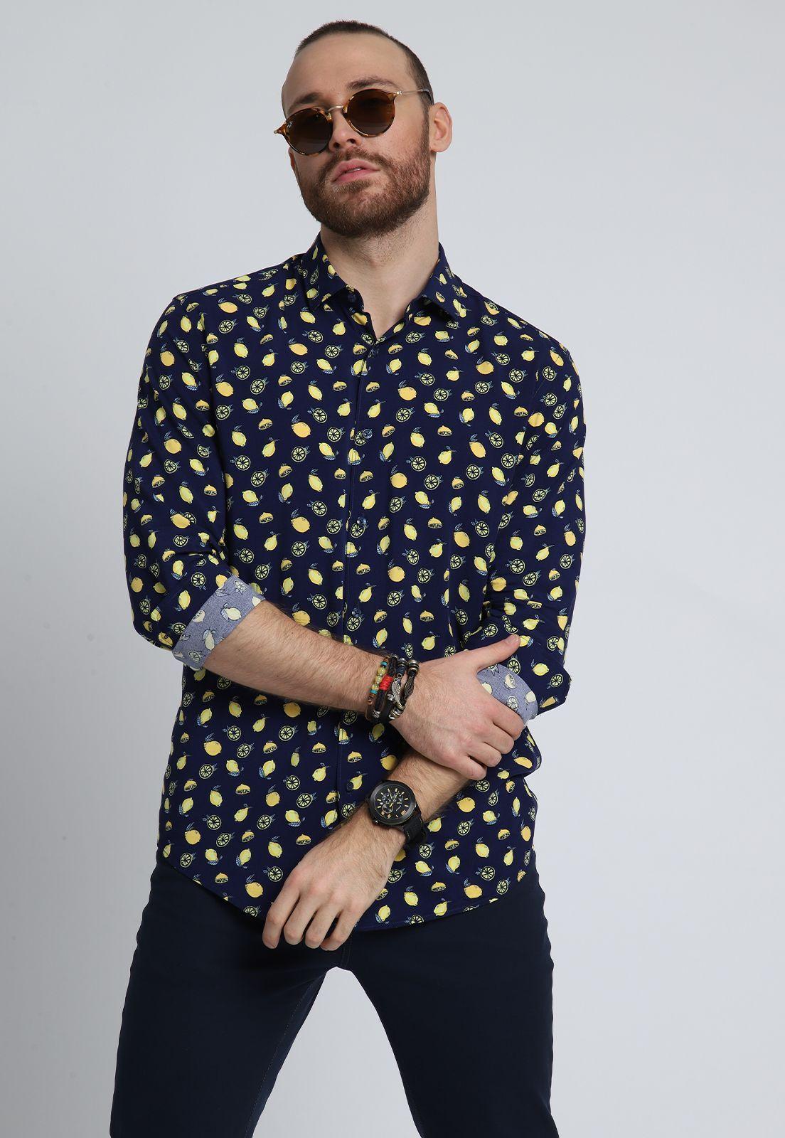Camisa Print Limones Viscosa Arrow-3