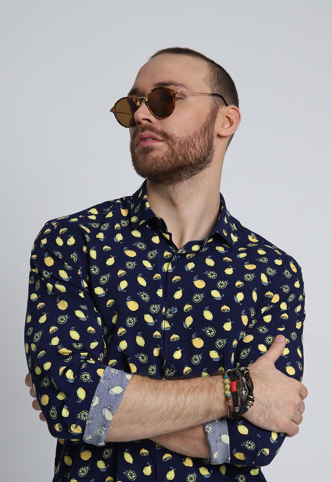 Camisa Print Limones Viscosa Arrow-2