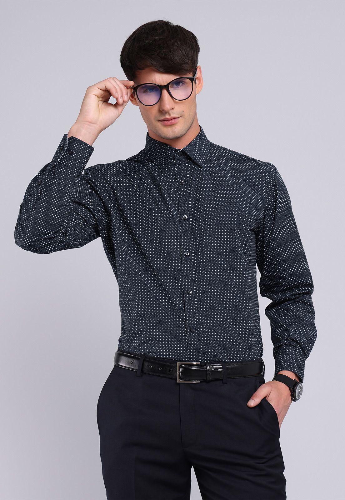 Camisa Formal Spandex Print Arrow ARM8030NB-0
