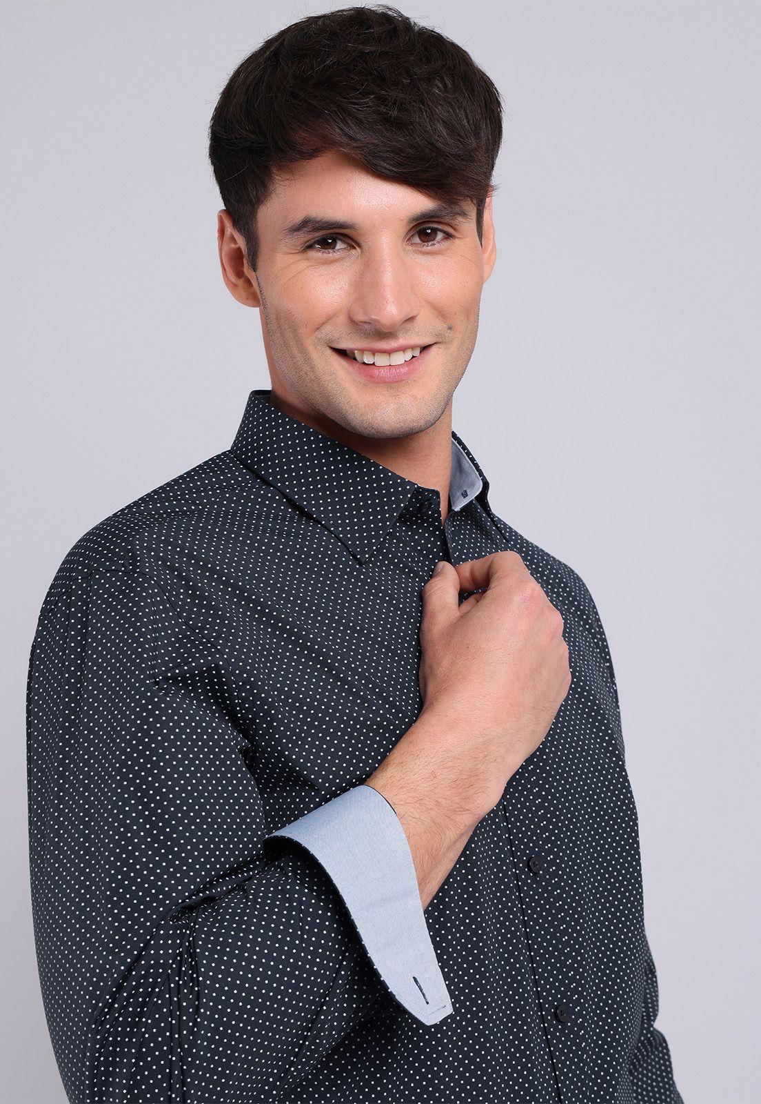 Camisa Formal Spandex Print Arrow ARM8030NB-3