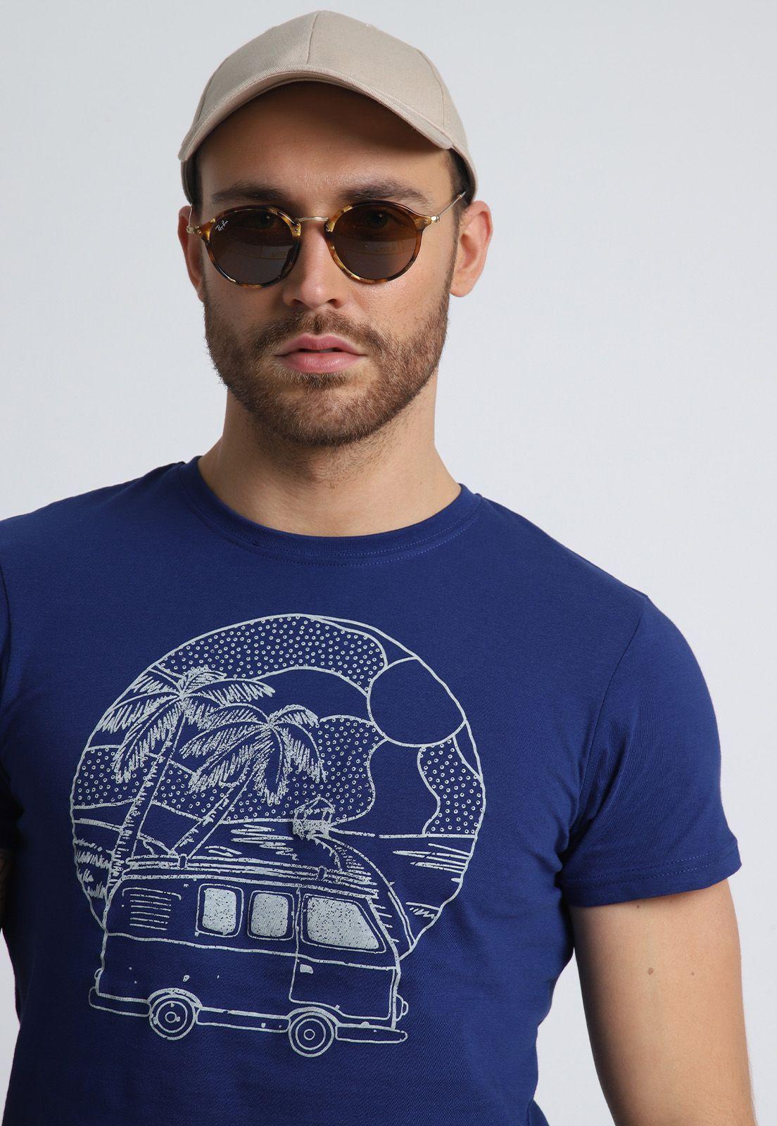 Polera Manga Corta Slim Fit Estampada Arrow-0