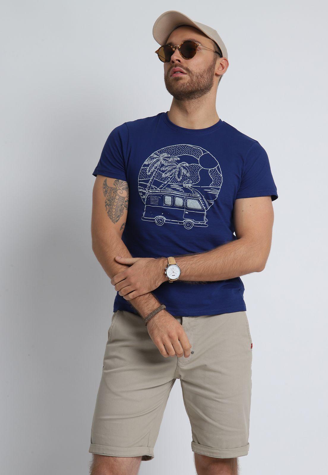 Polera Manga Corta Slim Fit Estampada Arrow-1