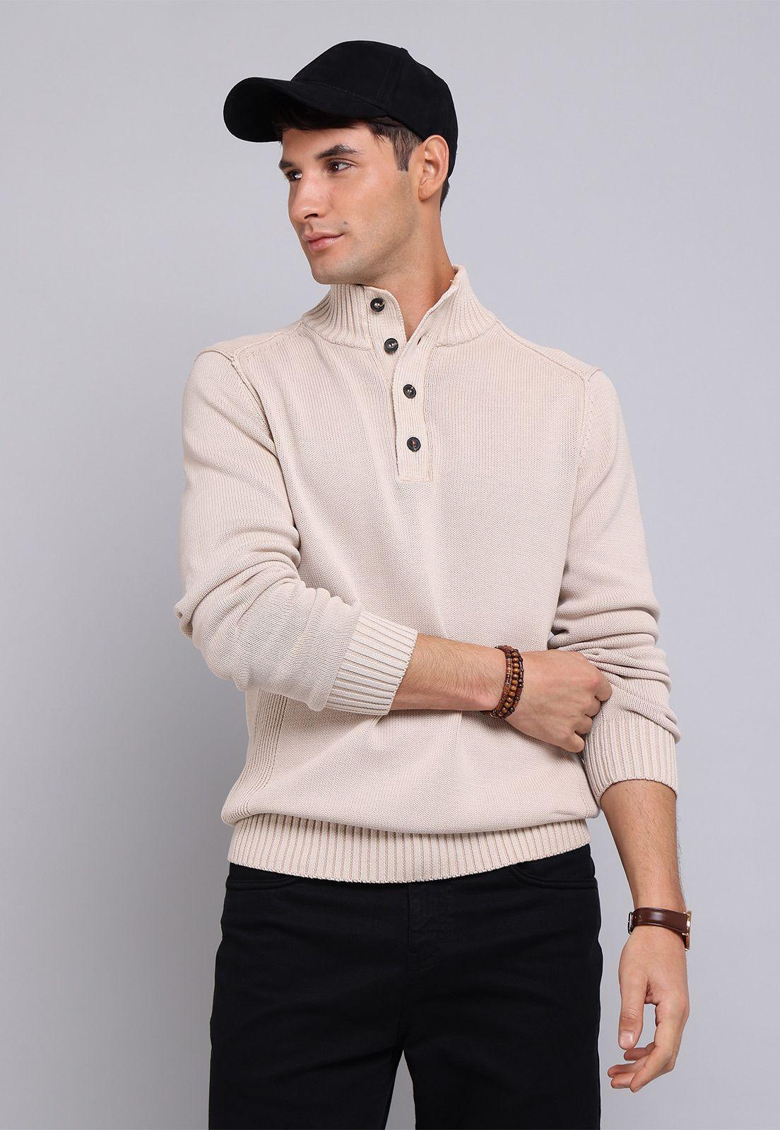 Sweater Half Button Arrow SW2711WBE-0