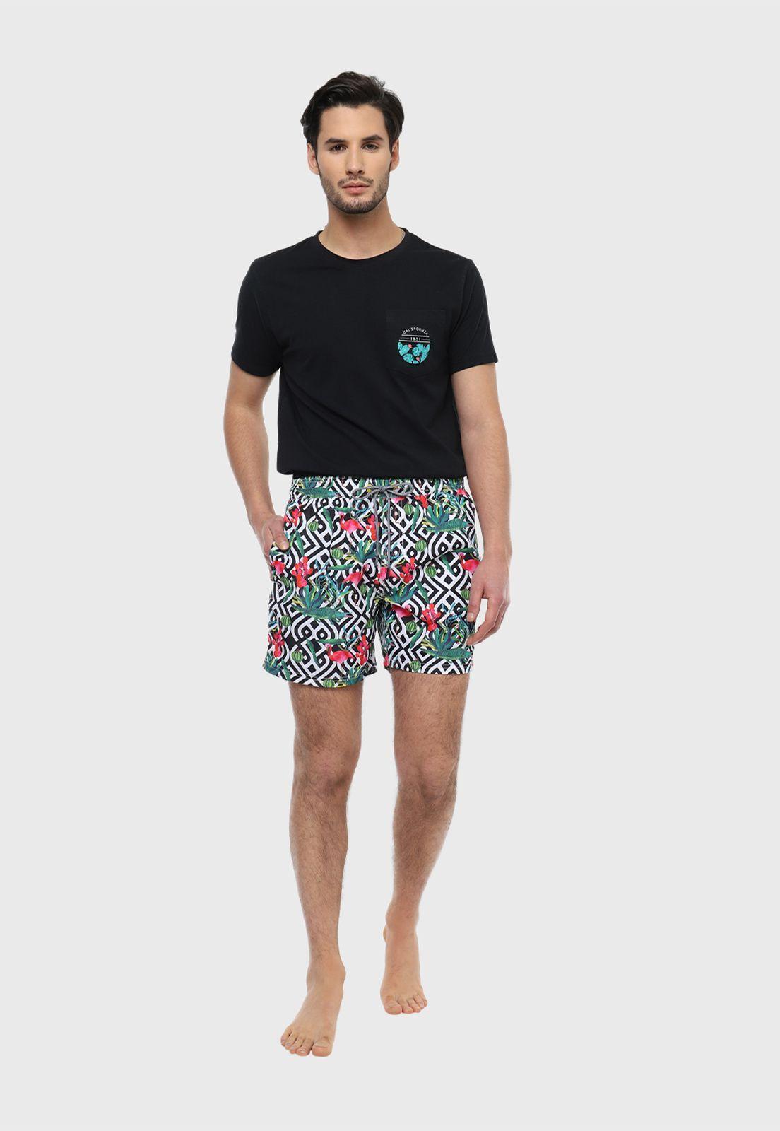 Short De Baño Print Flamencos Arrow-0