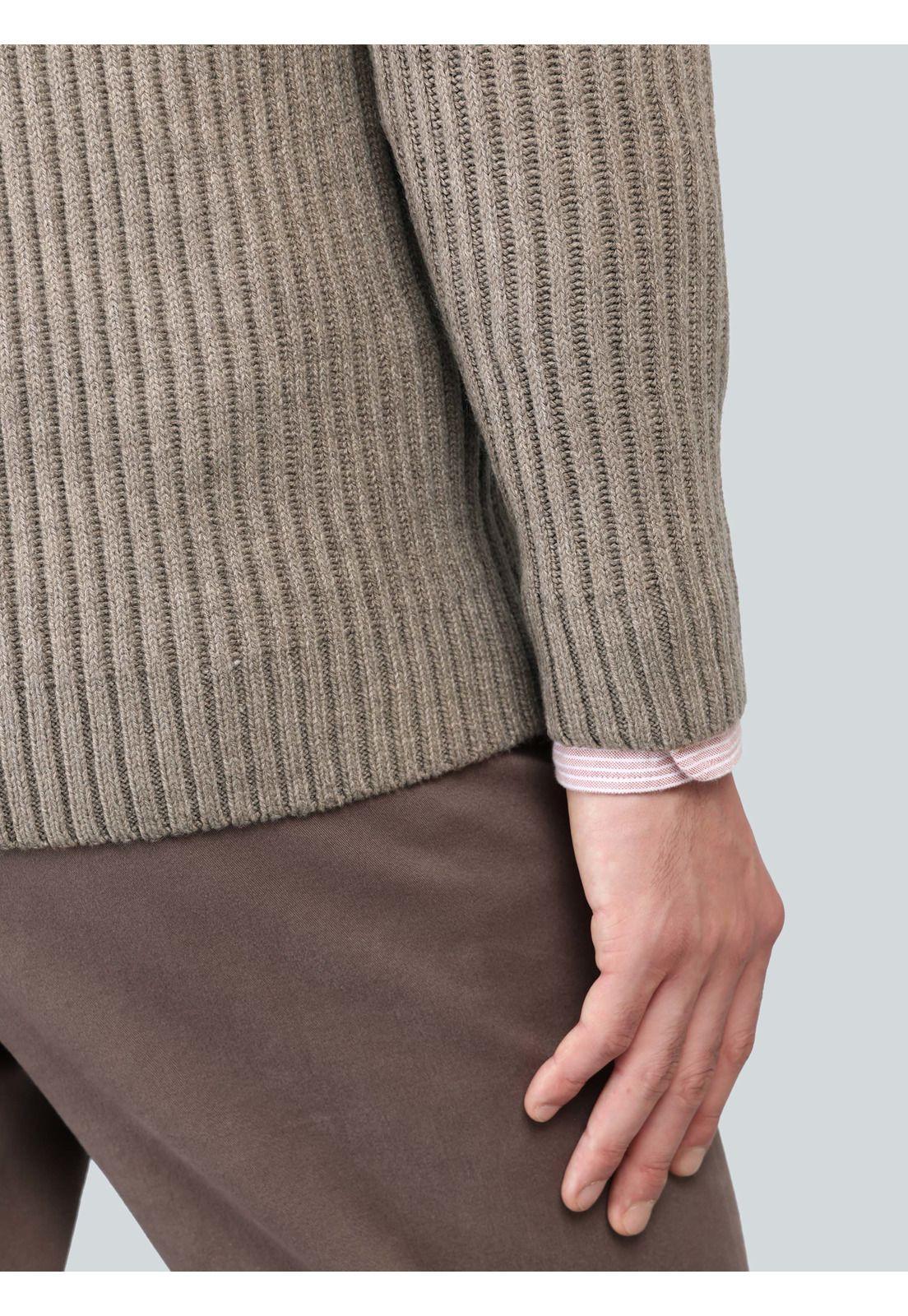Cárdigan Texturado Regular Fit Beige Arrow-5