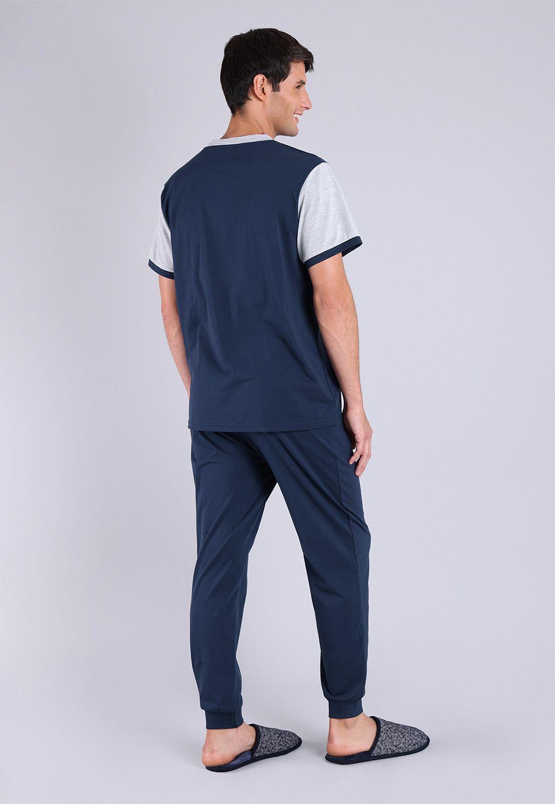 Pijama Largo Cuello Redondo Arrow P1I2411AZ-1