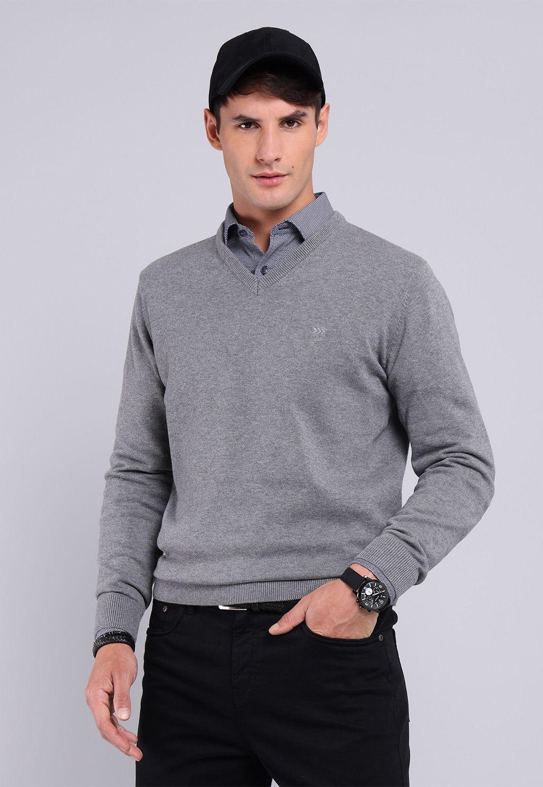 Sweater Cuello V Arrow SW2701WGR-0
