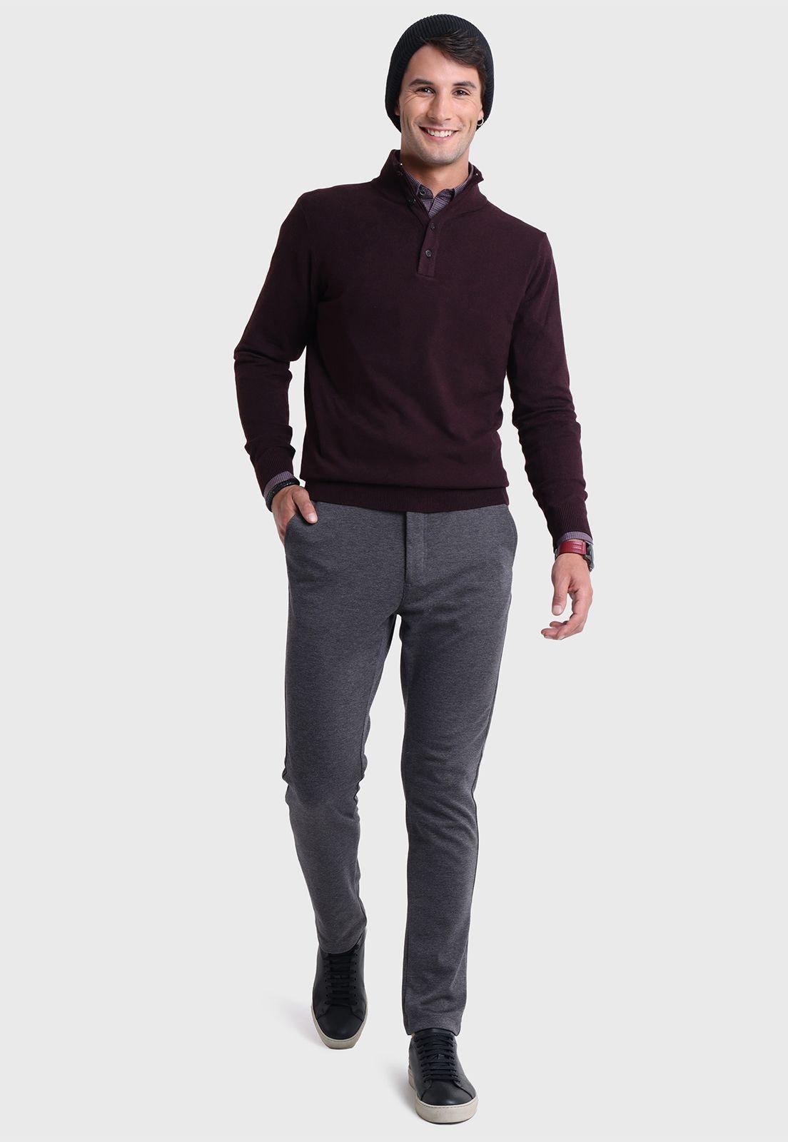 Sweater Half Button Zipper Arrow-4
