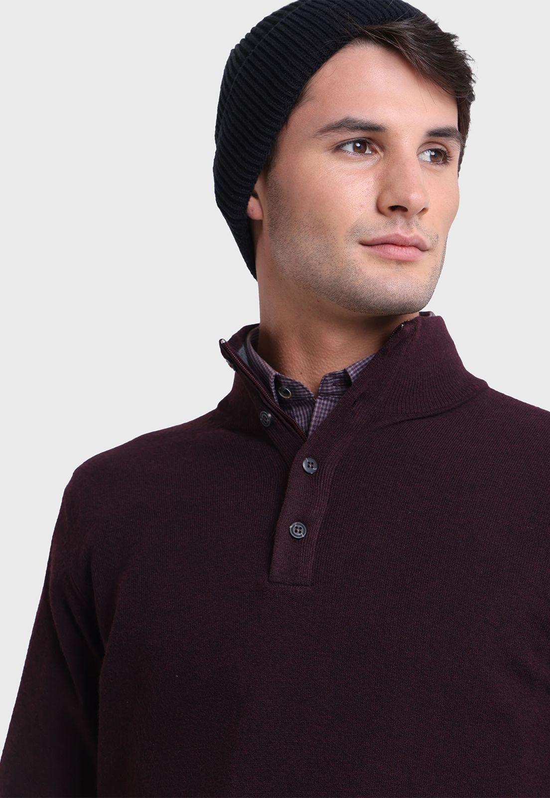Sweater Half Button Zipper Arrow-2