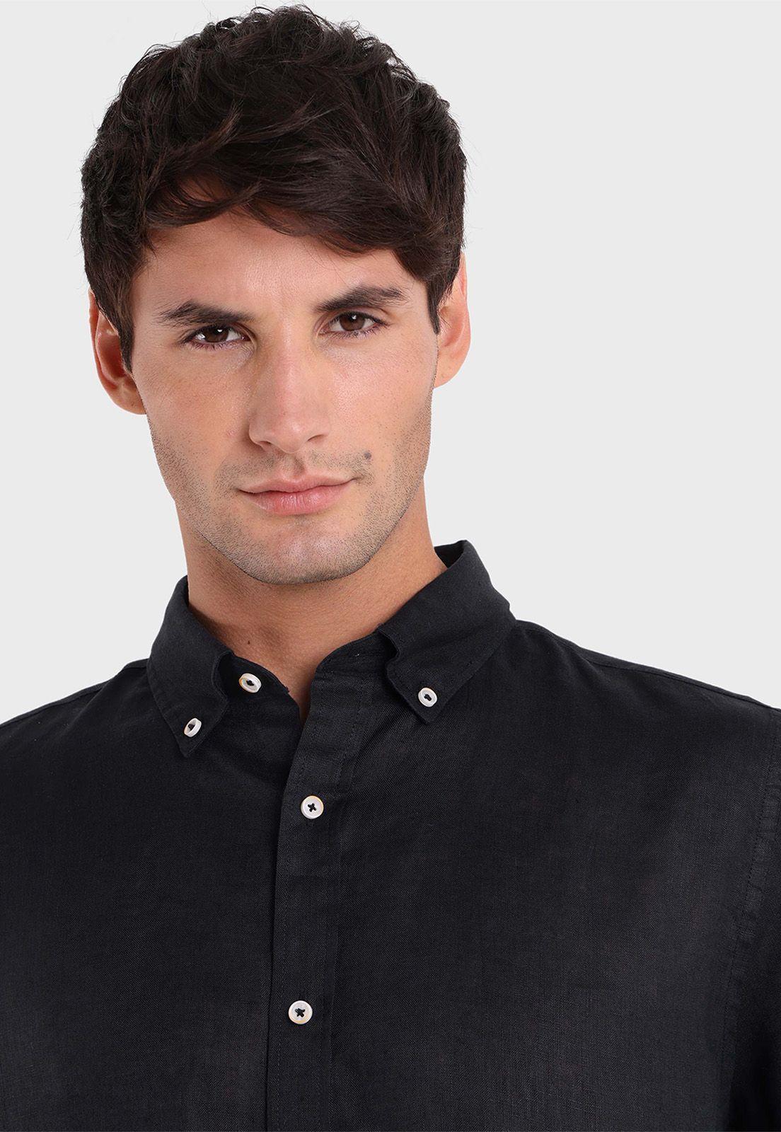 Camisa Lino Manga Corta Arrow-3