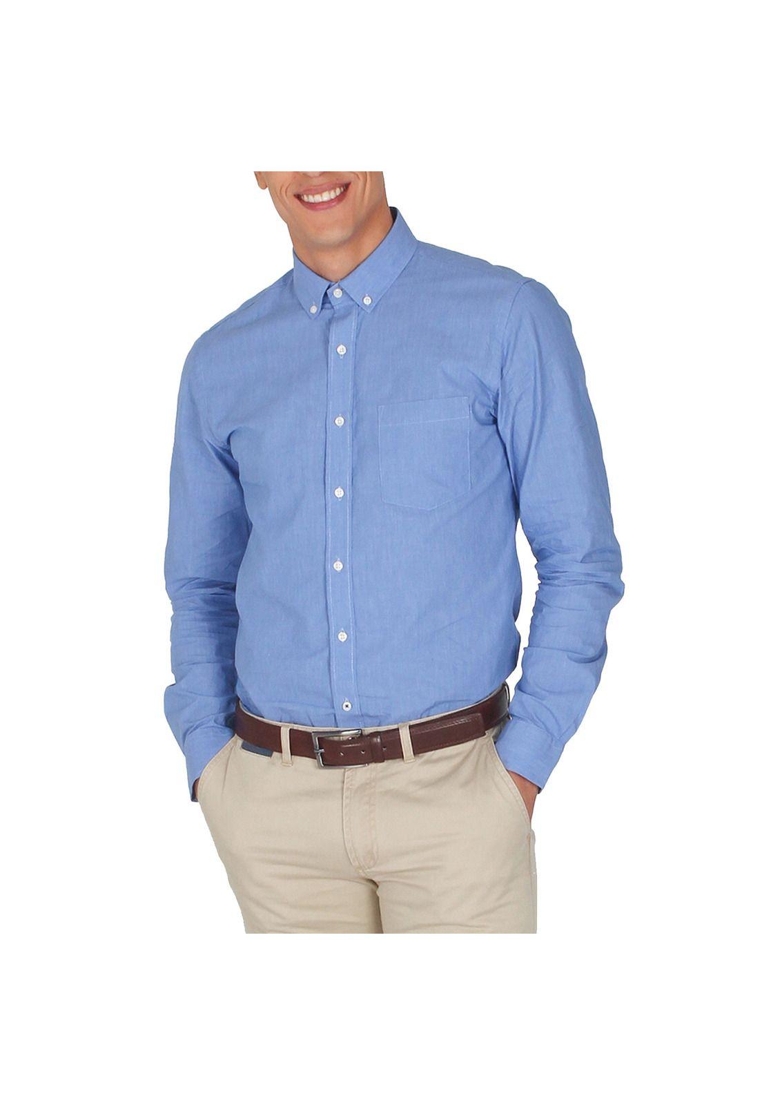 Camisa Lisa Ml 100% Cotton-1