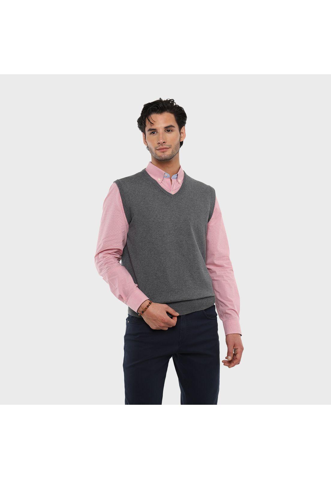 Sweater Cuello En V Sin Mangas Arrow-0