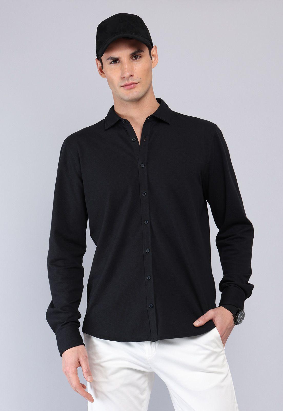 Camisa Lisa Spandex Arrow CM32057NE-6