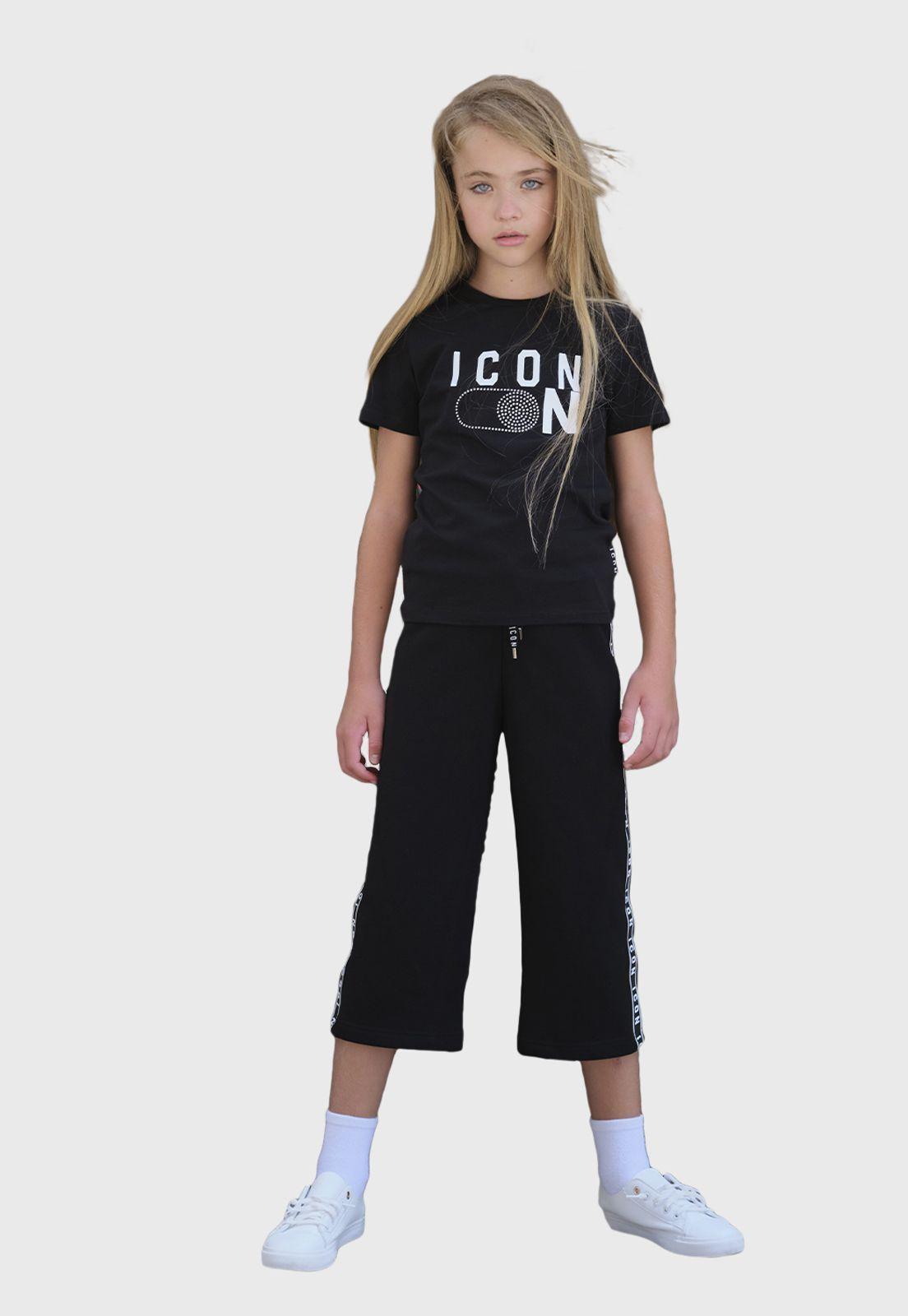 Polera Con Aplicación Y Estampada Niña Icon-0