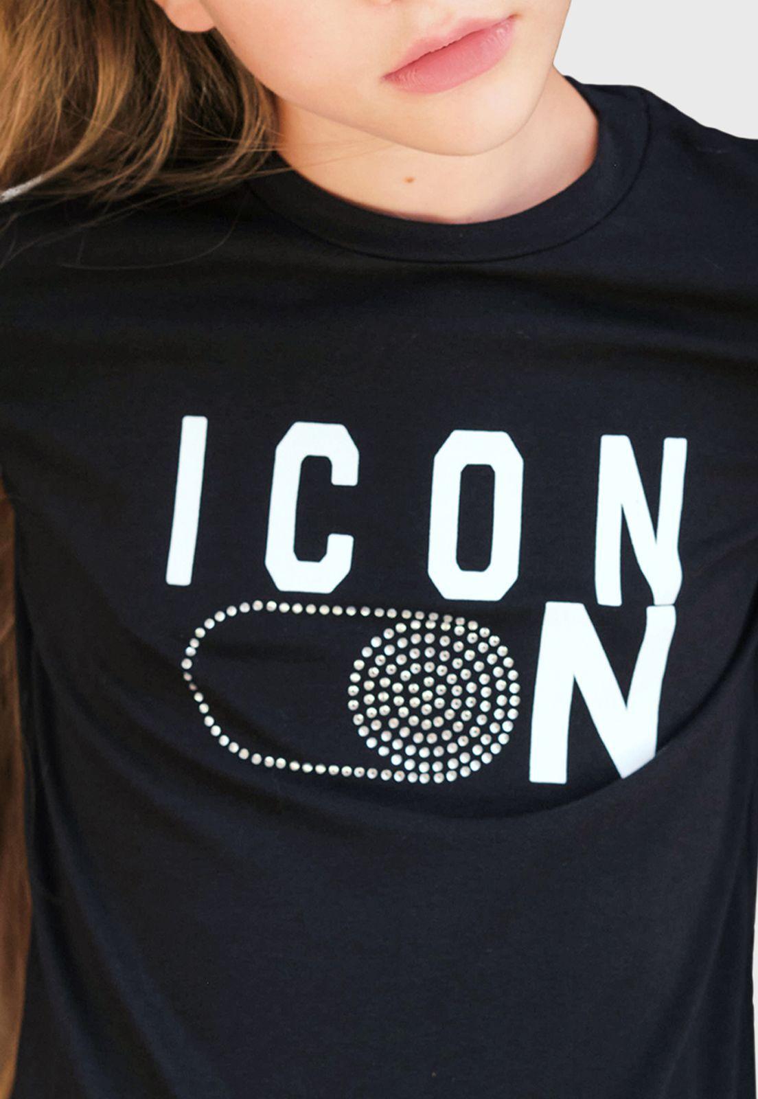 Polera Con Aplicación Y Estampada Niña Icon-2