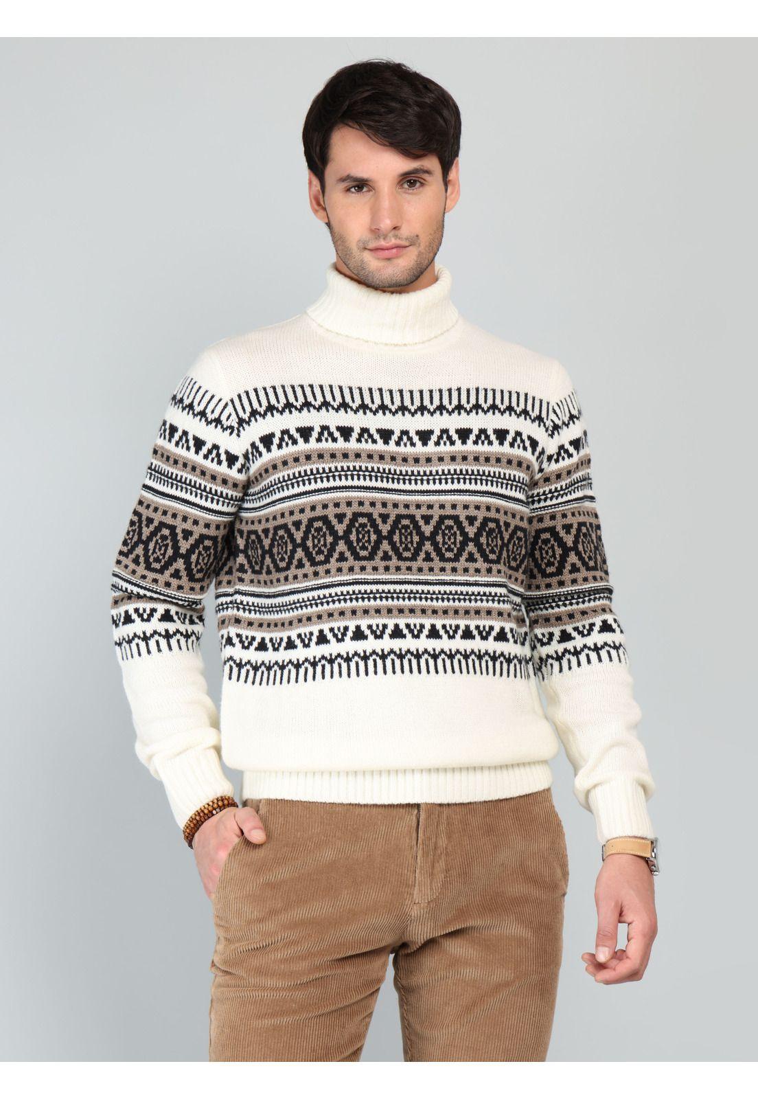 Sweater Cuello Alto Regular Fit Crudo Arrow-0