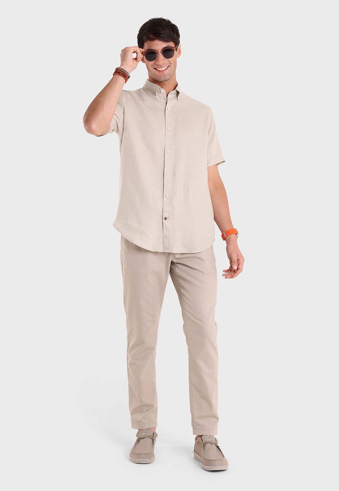 Camisa Lino Manga Corta Arrow-4