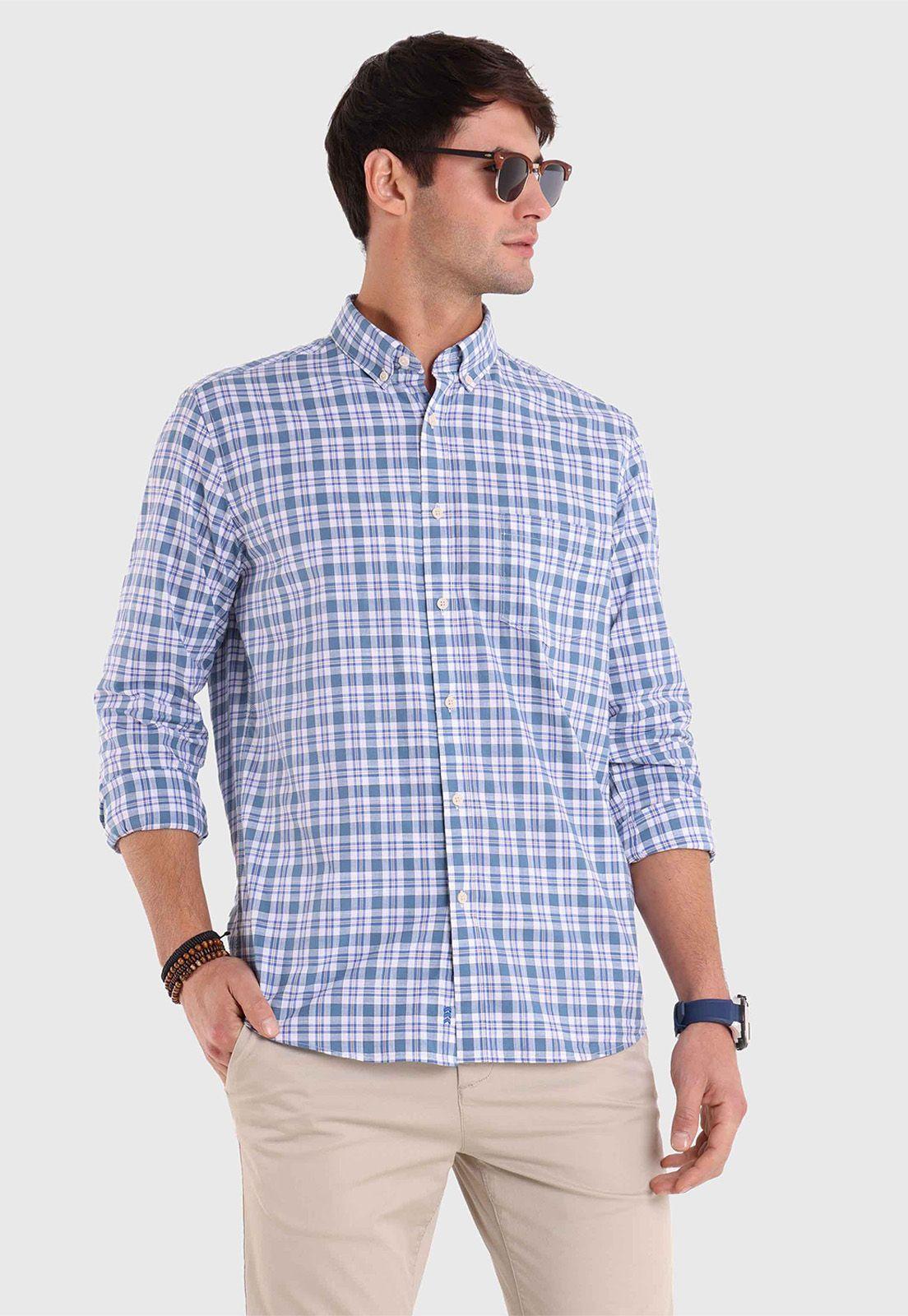 Camisa Oxford Escocesa Arrow-0