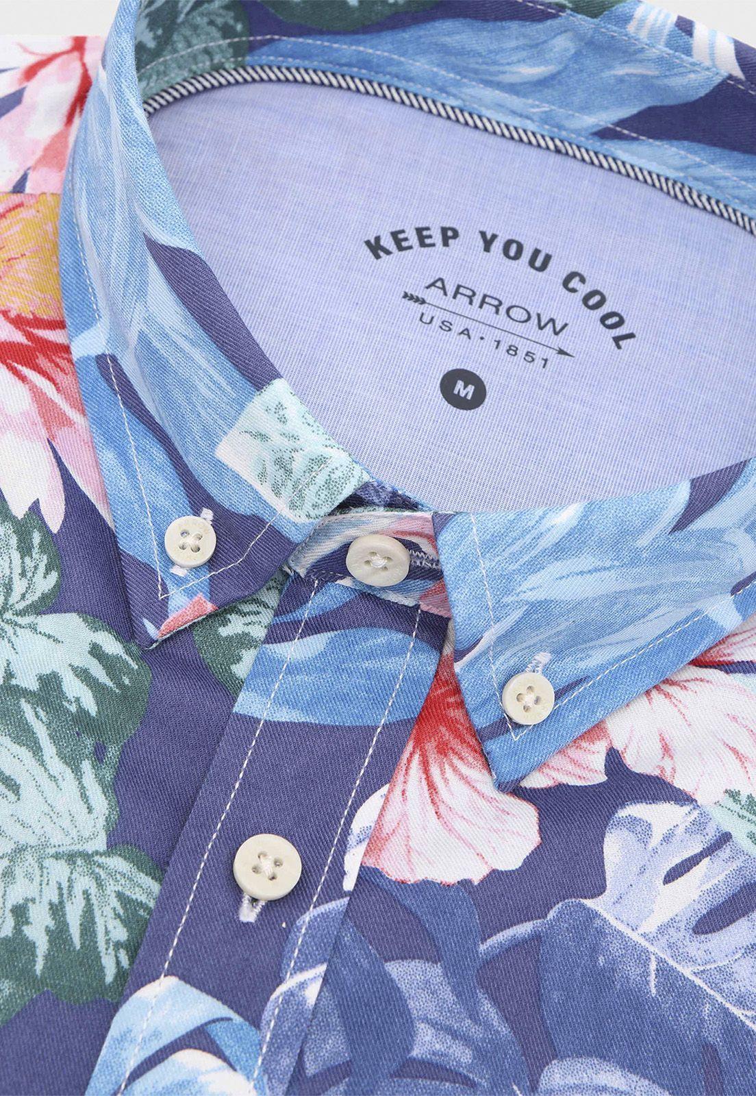 Camisa Floreada Manga Corta Arrow-1