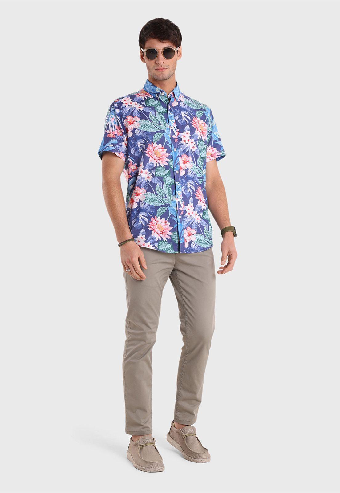 Camisa Floreada Manga Corta Arrow-4